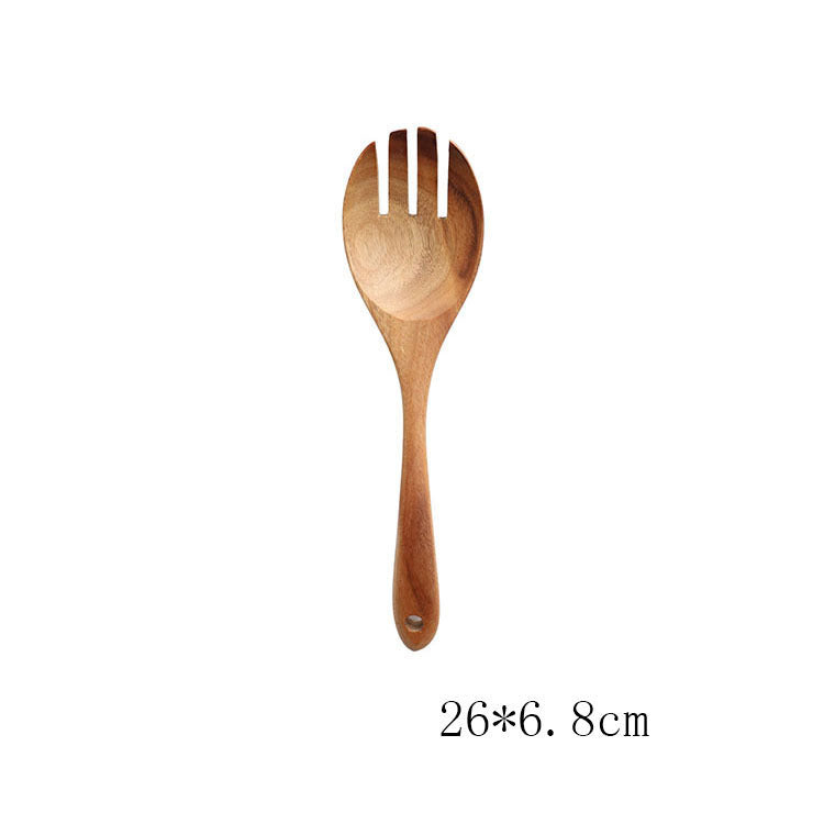 Teak Wood Kitchen Utensil Set - 6-Piece Natural Wooden Cooking Tools (Spoon, Ladle, Turner) | Eco-Friendly & Heat-Resistant