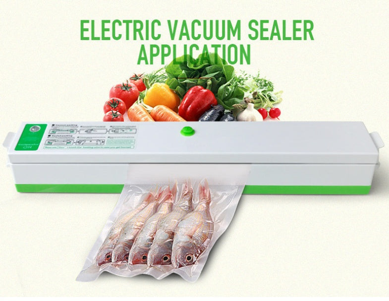 Automatic Vacuum Sealer Machine - Food Preservation System with Bags | Compact & Easy-Use