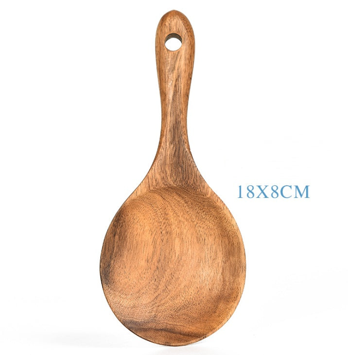 Teak Wood Kitchen Utensil Set - 6-Piece Natural Wooden Cooking Tools (Spoon, Ladle, Turner) | Eco-Friendly & Heat-Resistant