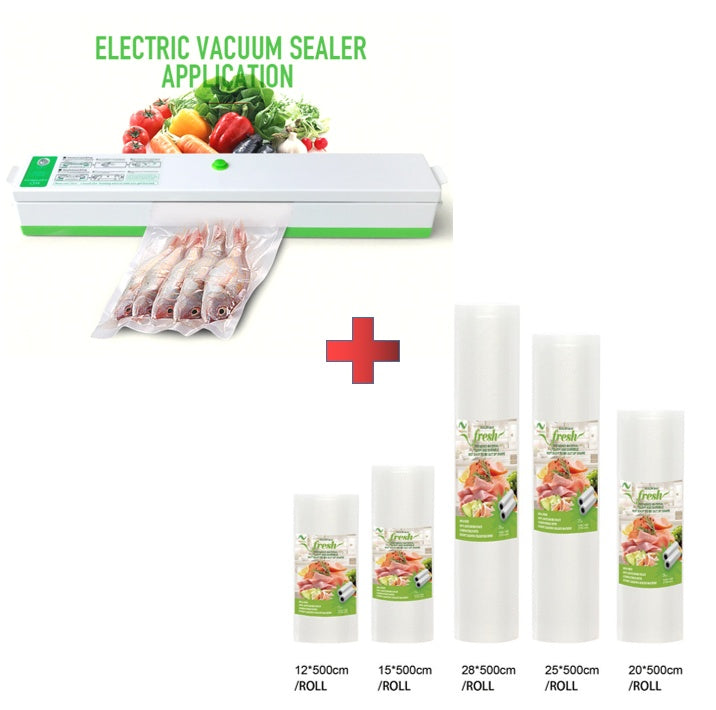Automatic Vacuum Sealer Machine - Food Preservation System with Bags | Compact & Easy-Use