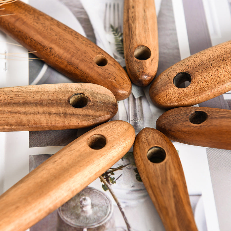 Teak Wood Kitchen Utensil Set - 6-Piece Natural Wooden Cooking Tools (Spoon, Ladle, Turner) | Eco-Friendly & Heat-Resistant