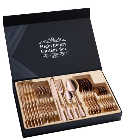 Luxury Cutlery Set | 24-Piece Gift Box