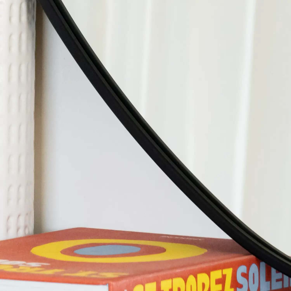 Izumi- Black Metal Irregular Pebble Mirror - 120cm x 90cm