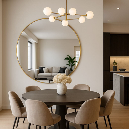 Rei - Extra Large Round Gold Metal Circle Mirror - 150cm x 150cm