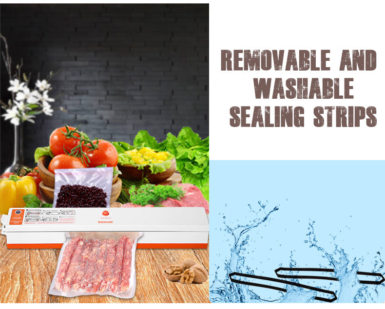 Automatic Vacuum Sealer Machine - Food Preservation System with Bags | Compact & Easy-Use