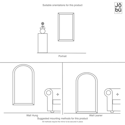 Emi - Full Length Gold Metal Runway Oval Mirror - 180cm x 80cm