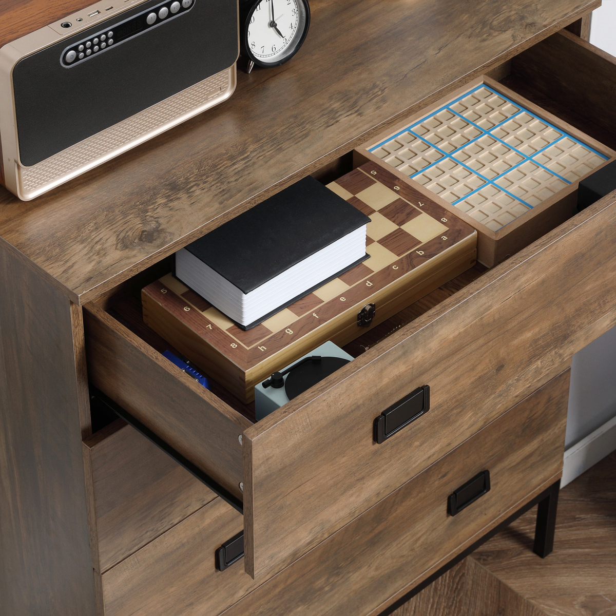 Chest of Drawers, 4 Drawer Unit Storage Chest Bedroom Living Room