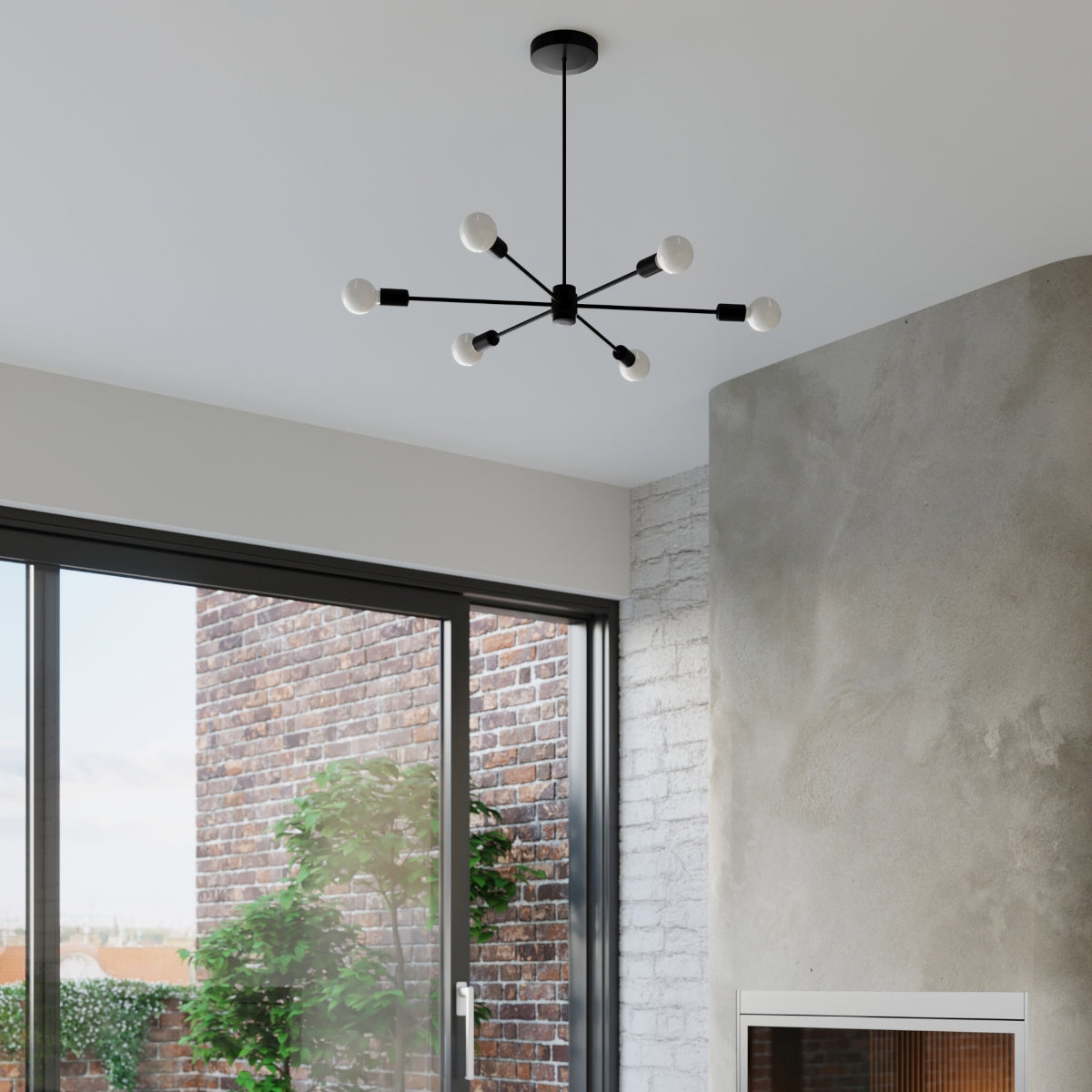 Chandelier steel Lango modern Design E27