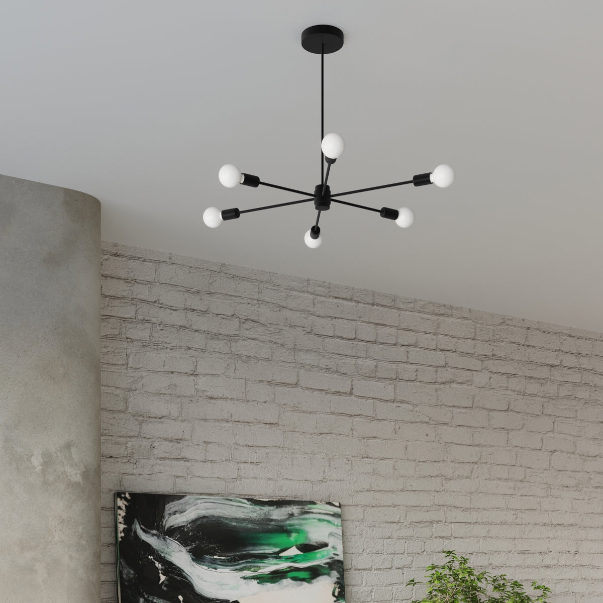 Chandelier steel Lango modern Design E27