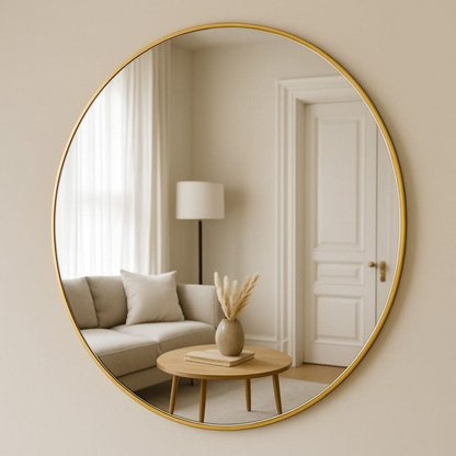 Rei - Extra Large Round Gold Metal Circle Mirror - 150cm x 150cm